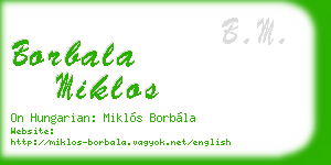 borbala miklos business card