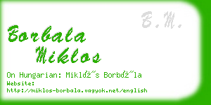 borbala miklos business card